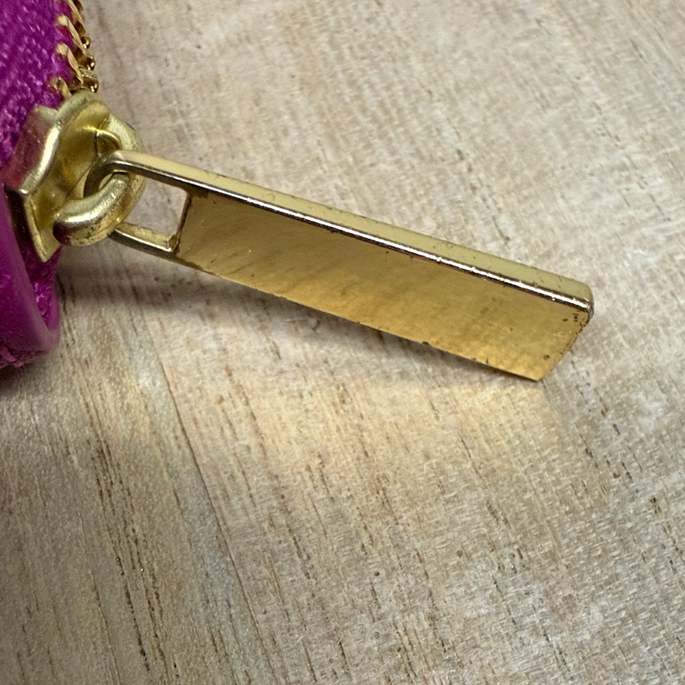Tory Burch Party Fuchsia Quilted Marion Embossed Zip Coin Case - Picture 14 of 16